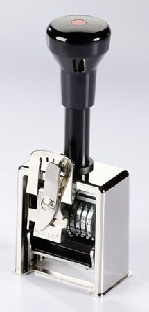 Reiner 317, 6-Wheel Numbering Machine, Gothic Font